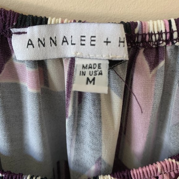 🔥 2/$22 🔥 Annalee purple/white/black top, size M - Picture 6 of 6